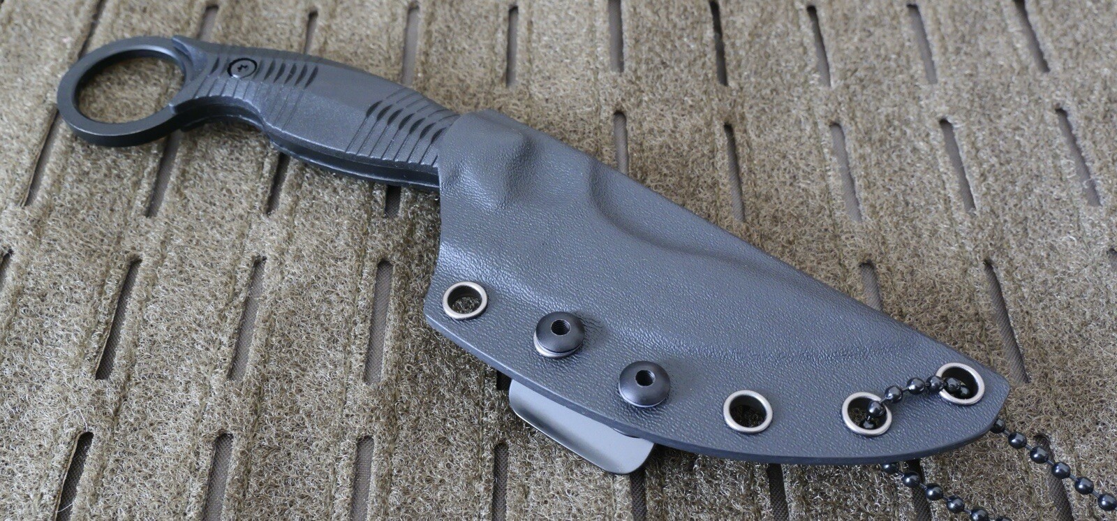 Horizontal Carry Fixed Blade Knife 7.5" Overall Neck Knife Tactical 8CR13 Steel