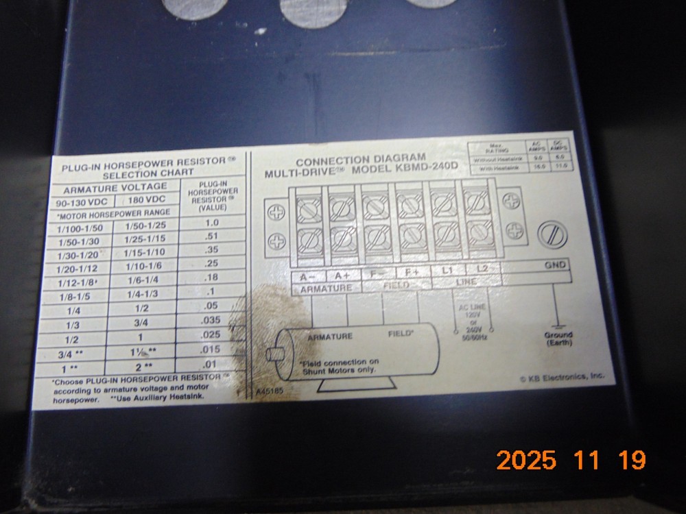 PENTA KB ELECTRONICS KBMD-240D MULTI-DRIVE DC MOTOR SPEED CONTROL