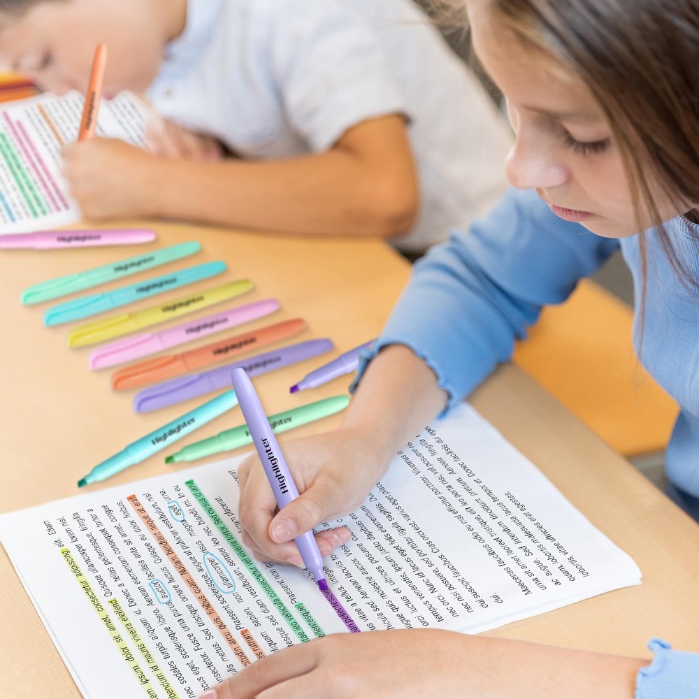 Chisel Tip Highlighters Bulk Assorted Colors Study pens 108 Pack