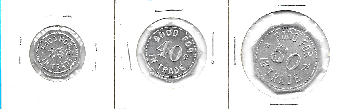 3 Bend, Oregon Trade Tokens B.P.O.E. 1371