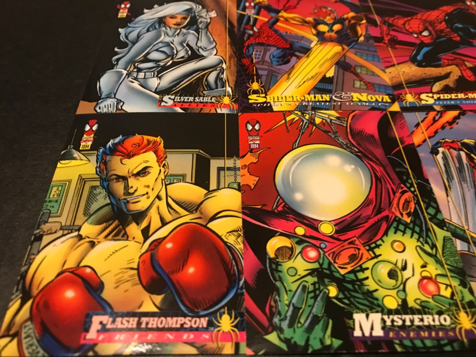 Spider-man 1994 Fleer Mixed Lot Of Cards - Lot Of 12 #4 Marvel Pack ~ Mysterio