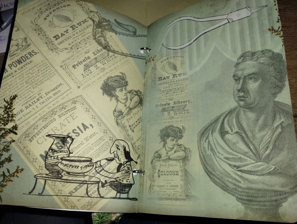 Herbalist Junk Journal Scrapbook USA