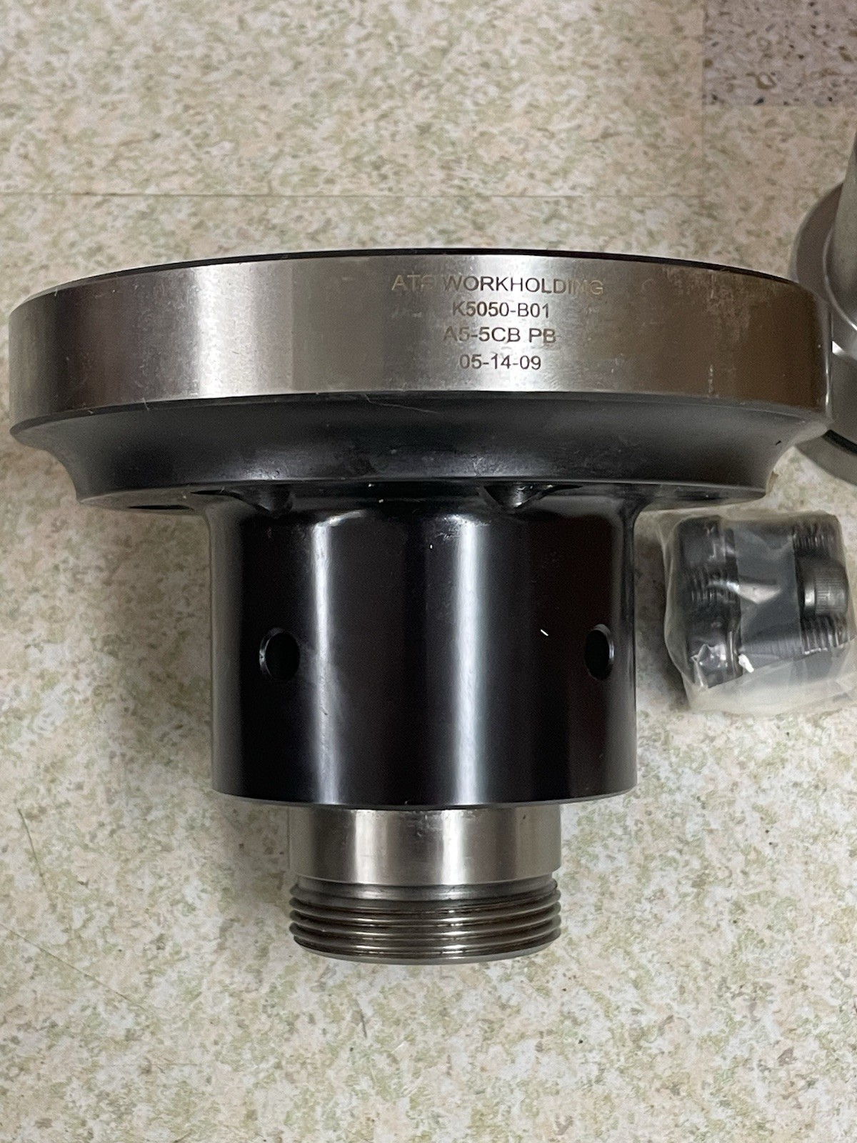 ATS 5” OAL A5-5CB, K5050-B01, A2-5 Spindle, 5C Collet Chuck w/ Draw tube Adapter