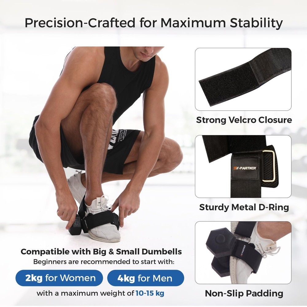 Monkey Foot Dumbbell Attachment for Glute Kickbacks & Leg Workouts, Adjustabl...
