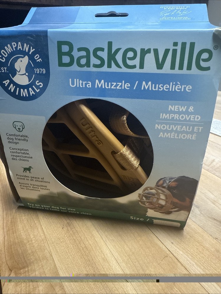 Baskerville Ultra Lightweight Basket Muzzle Dog Behaviour Training - Size 6