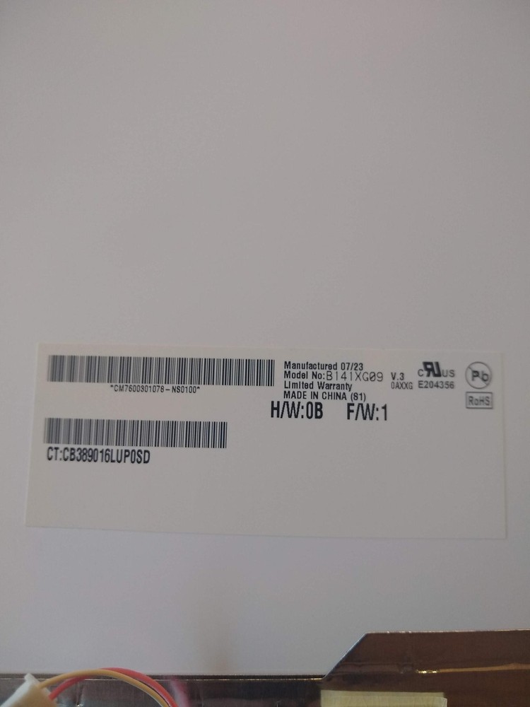 Sony A1090877A 14.1" LCD Screen Model B141XG09