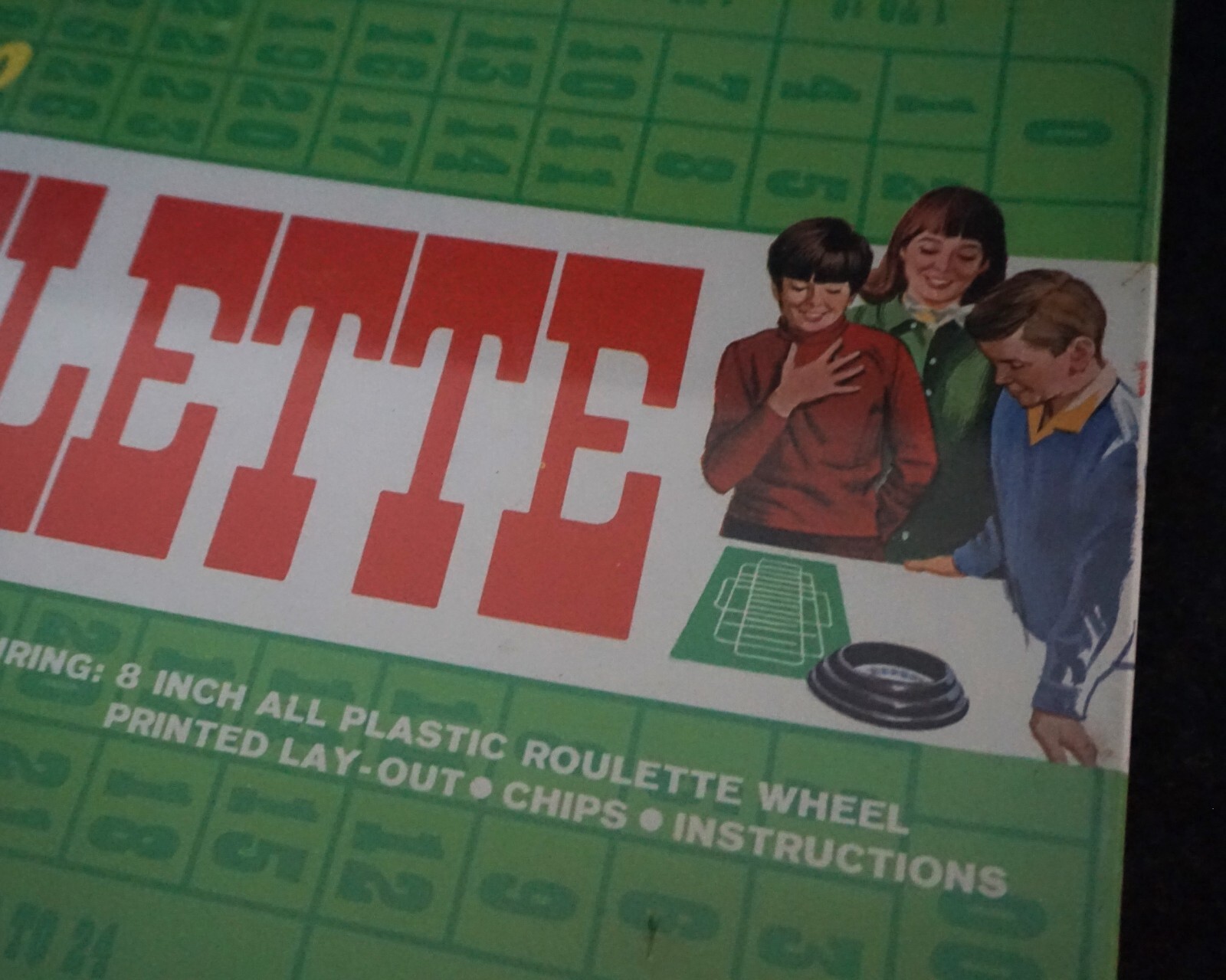 Hasbro Casino Roulette Game 1969 New Old Stock Sealed Vintage