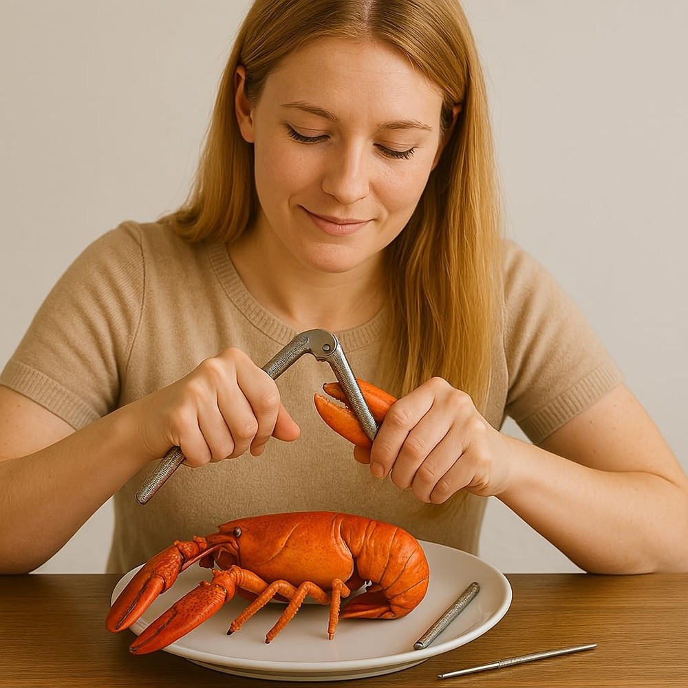 Dependable Industries Nutcracker and Seafood Cracker Set 4.75 Inch, Silver
