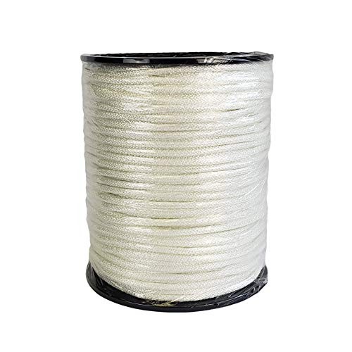 3/16" Nylon Rope, Solid Braid Utility Rope, 500 ft 3/16" x 500 ft spool White