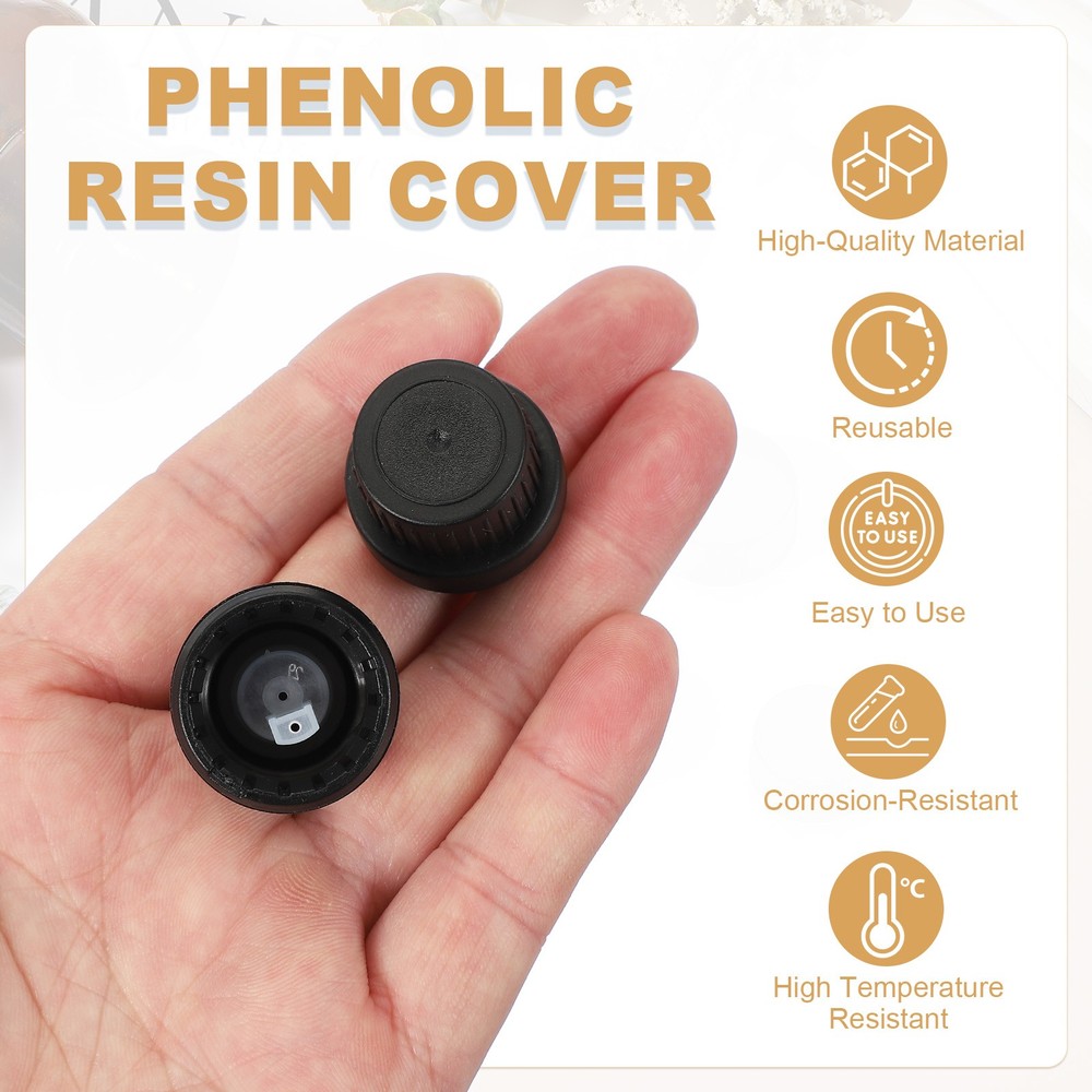 60 Pcs 18mm Plastic Replacement Bottle Cap with Hopper Inner Plug