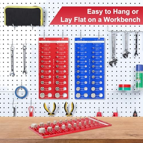 Nut and Bolt Thread Checker Standard and Metric, 44 Bolt 44 Size Thread Checker