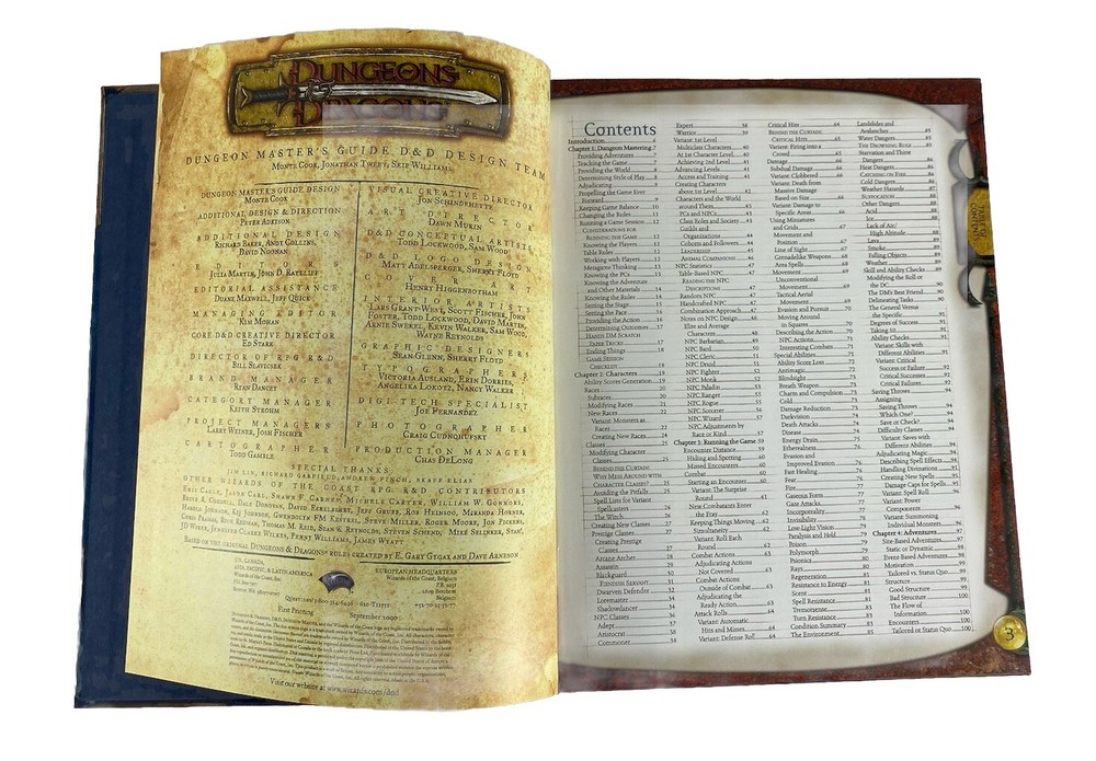 2000 1st Printing "DUNGEONS & DRAGONS: DUNGEON MASTER'S GUIDE" Core Rulebook II
