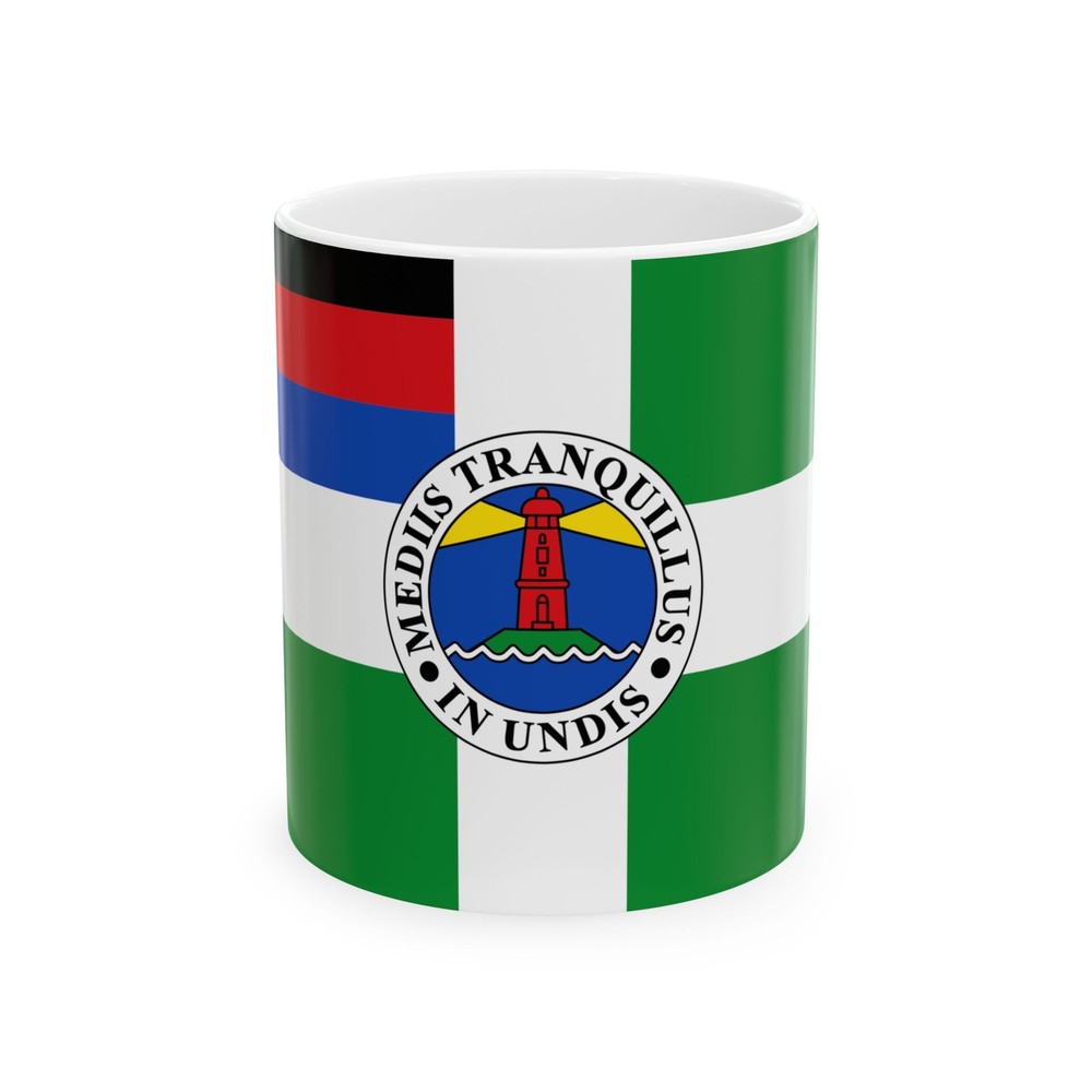 Flagge Borkum (Germany) White Coffee Mug