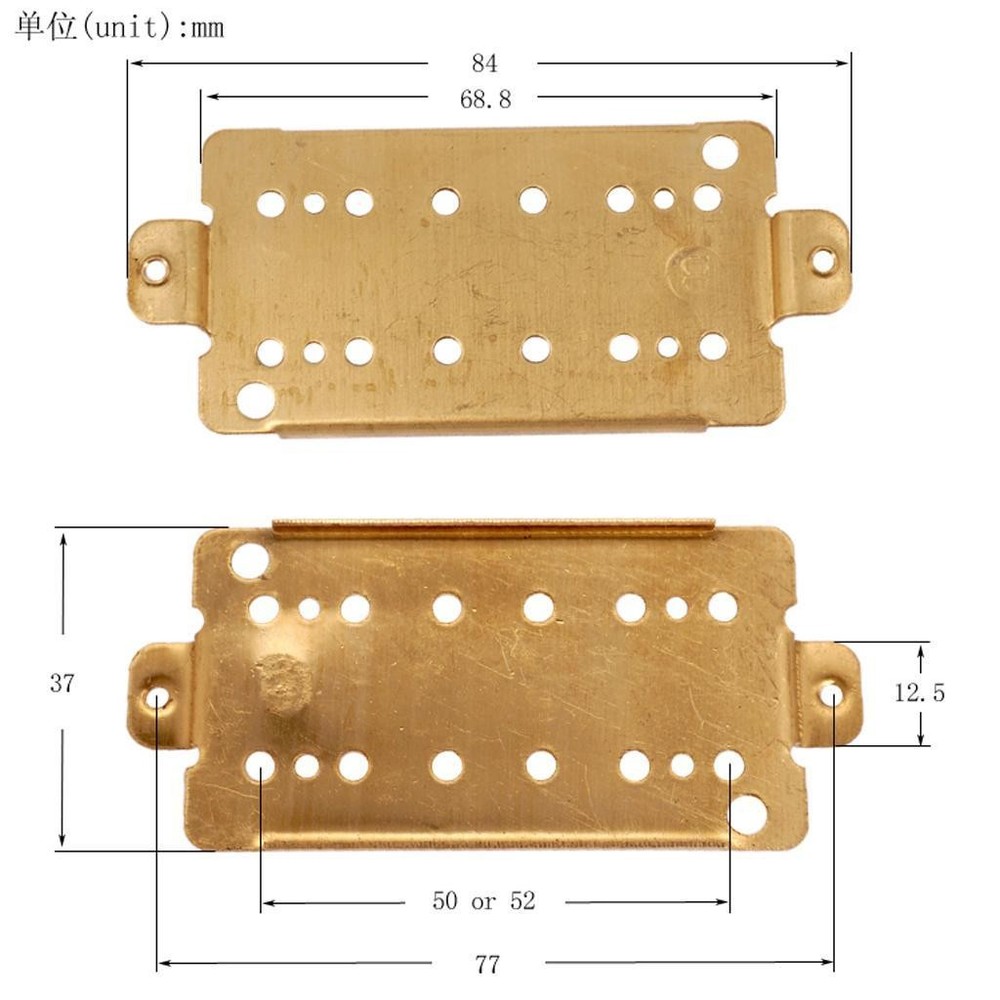 2pcs Brass Pickup Baseplate for Electric Guitar Accessory
