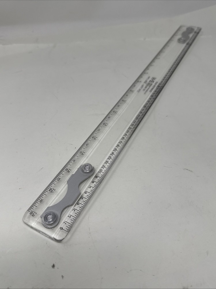 K&E Keuffel & Esser Drafting Machine Scale 60 0718 Style 20 Clear 18" W. Germany