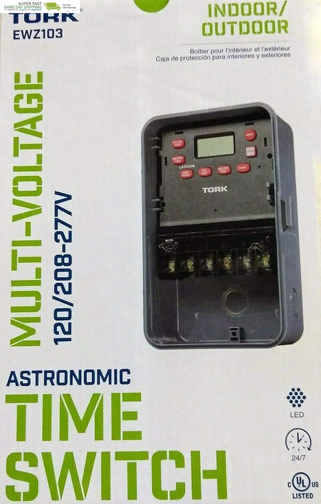 Multipurpose Control Astronomic 7 Day Time Switch, 120-277 VAC Input Supply, 1 C
