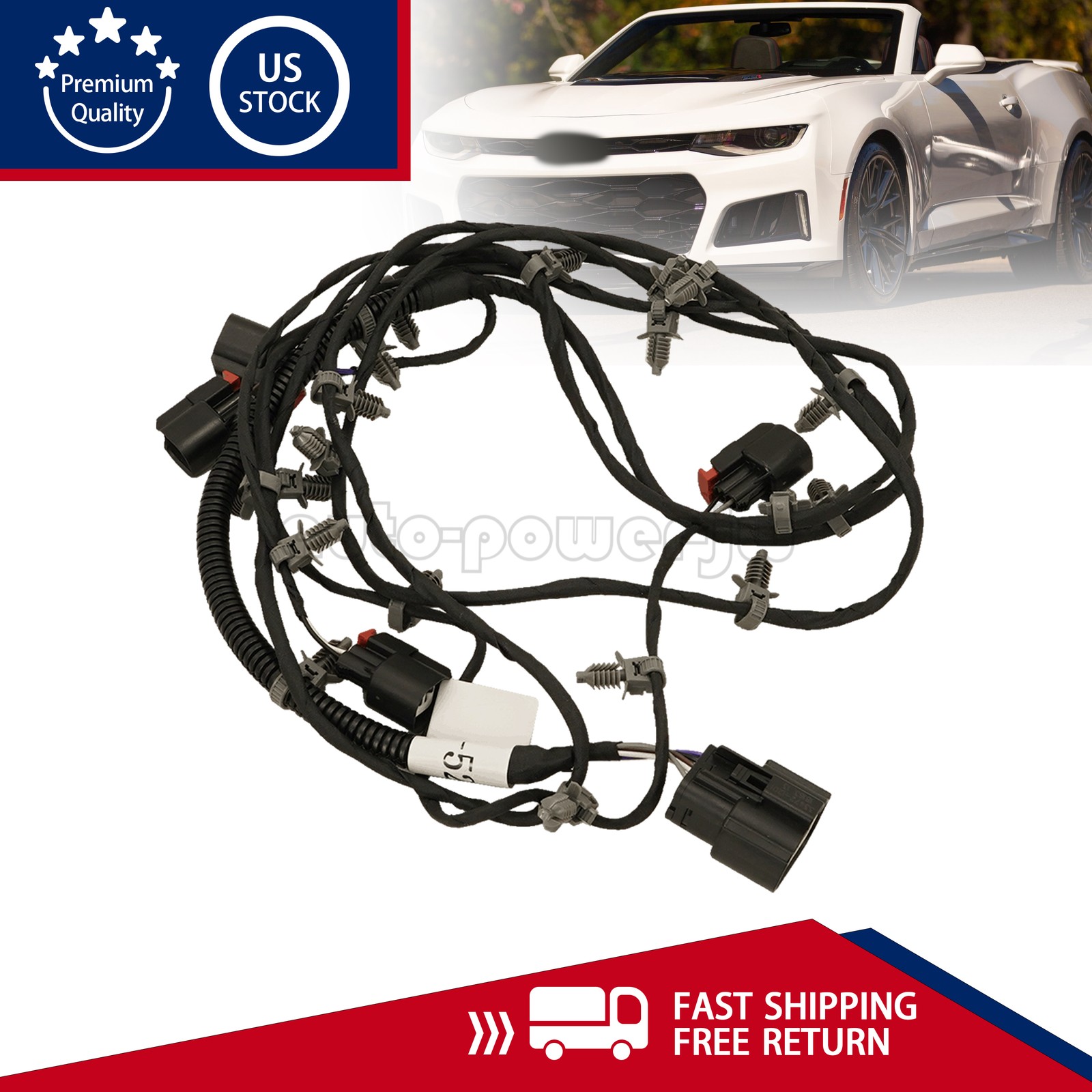 NEW 84075205 For 2016-2018 Camaro Front Bumper Grille Bumper Components-Harness