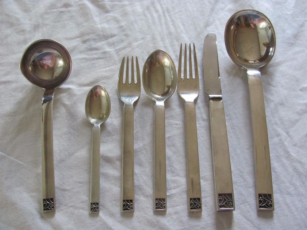 Evald Nielsen Denmark Silver 830 - Pattern #33 - Place Setting Teaspoon