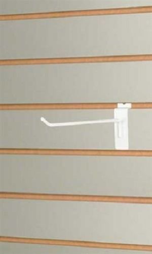 Lot of 50 6" Slatwall Hooks White Peg Slat Wall Retail Display 6mm Tubing Metal