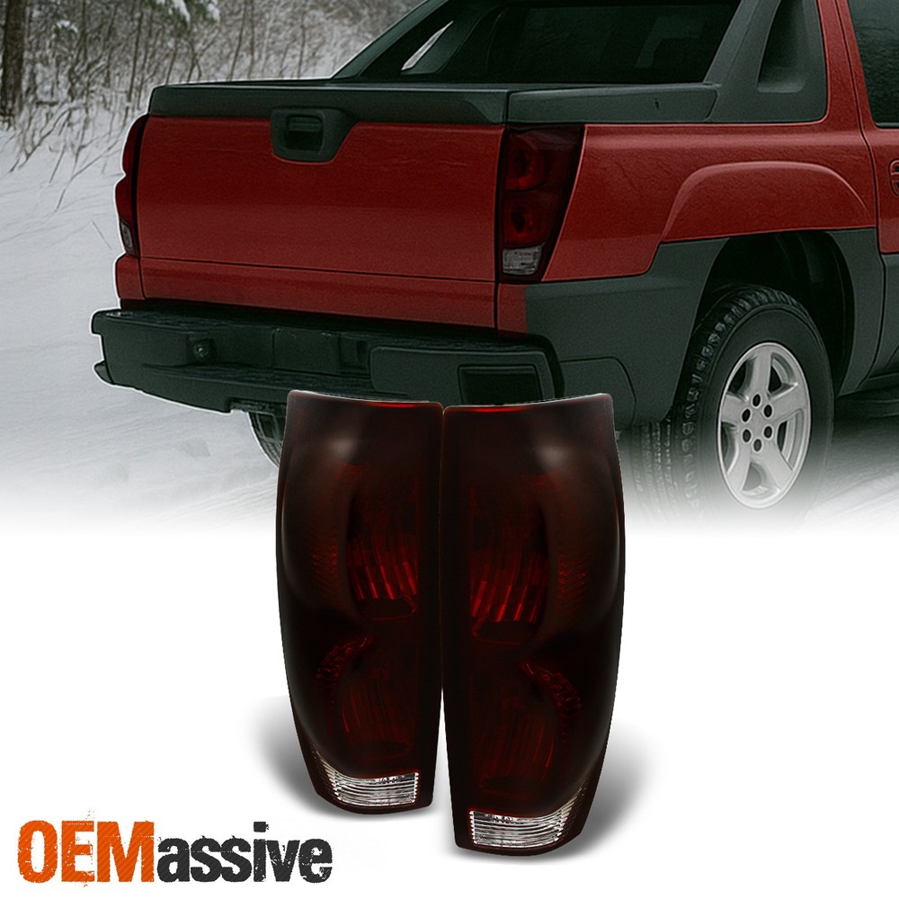 Fit 2002-2006 Chevy Avalanche 1500 2500 Pickup Dark Red Tail lights Replacement