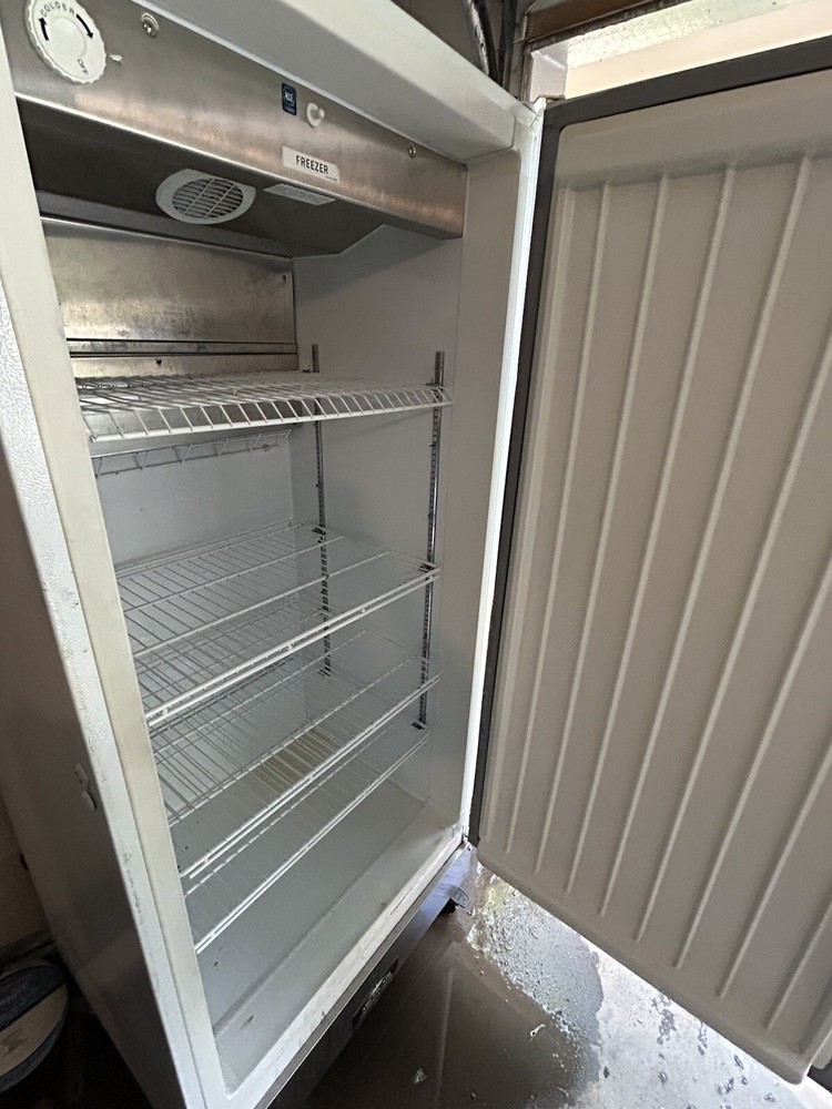 Commercial freezer with casters