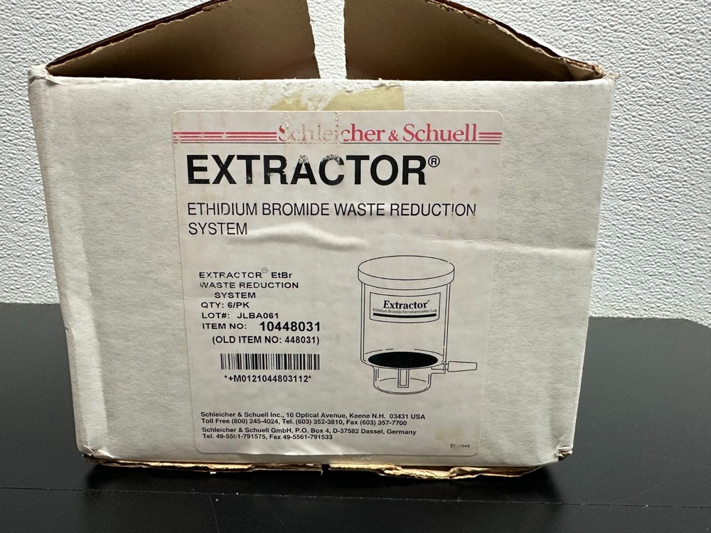 Schleicher & Schuell REF 10448031 Extractor Ethidium Bromide Waste Reduction 4PC