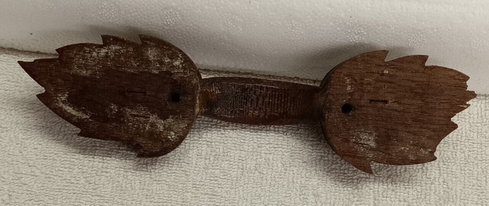 ANTIQUE WALNUT CARVED LEAF PATTERN DRAWER , DOOR HANDLE/PULL HORIZONTAL,VERTICAL