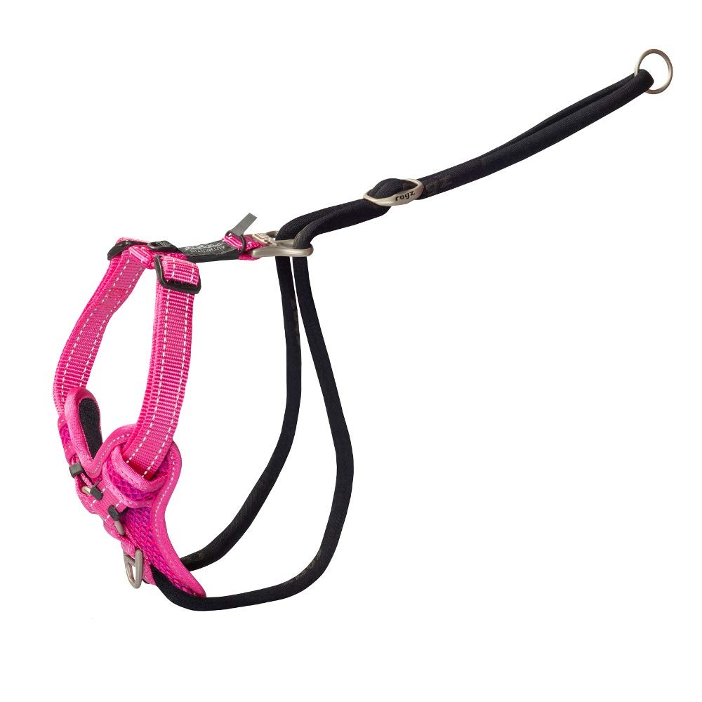 Stop Pull Dog Harness Reflective Classic Large Pink