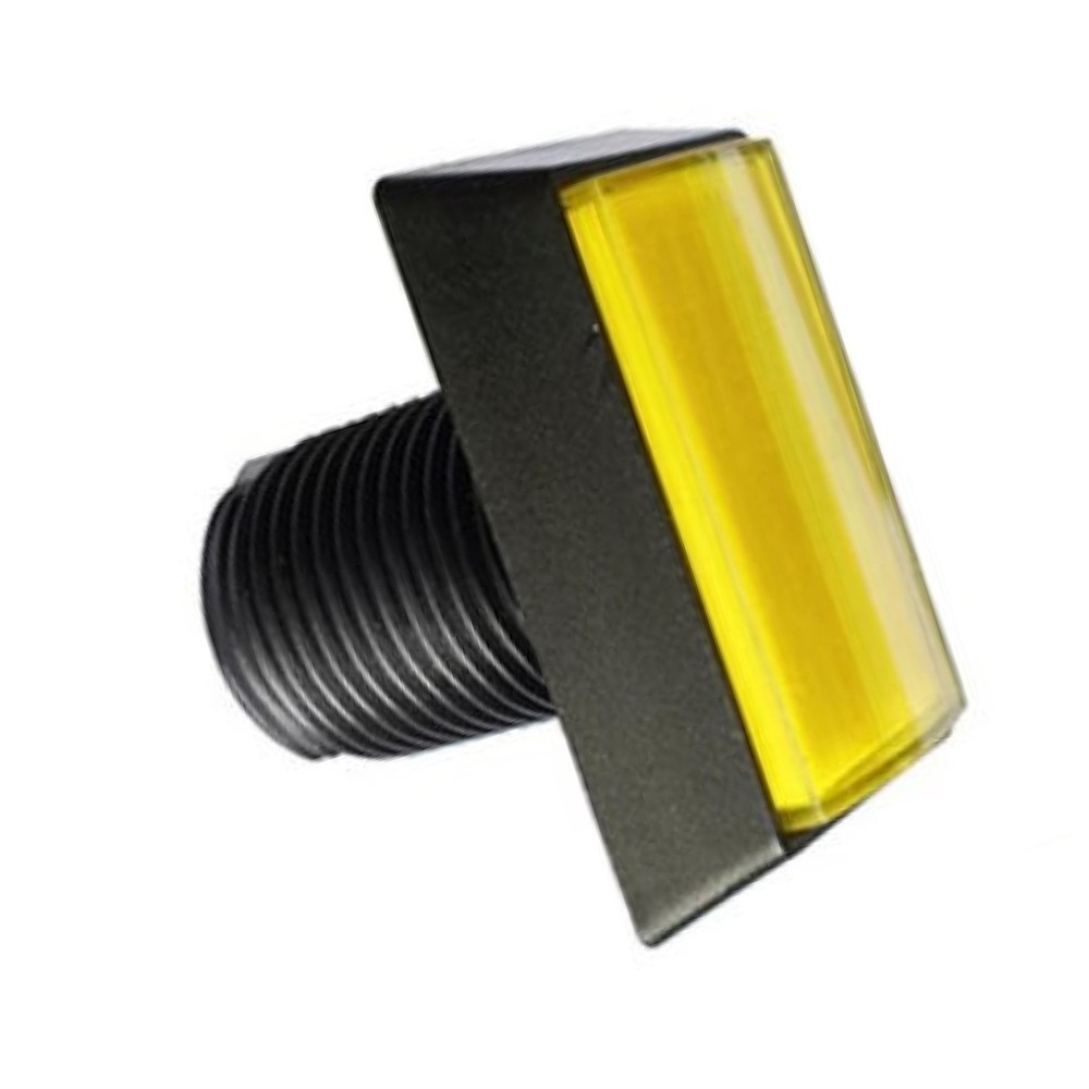 Yellow Arcade Square Rectangle Buttons LED Push Illumilated W/ Microswitch E