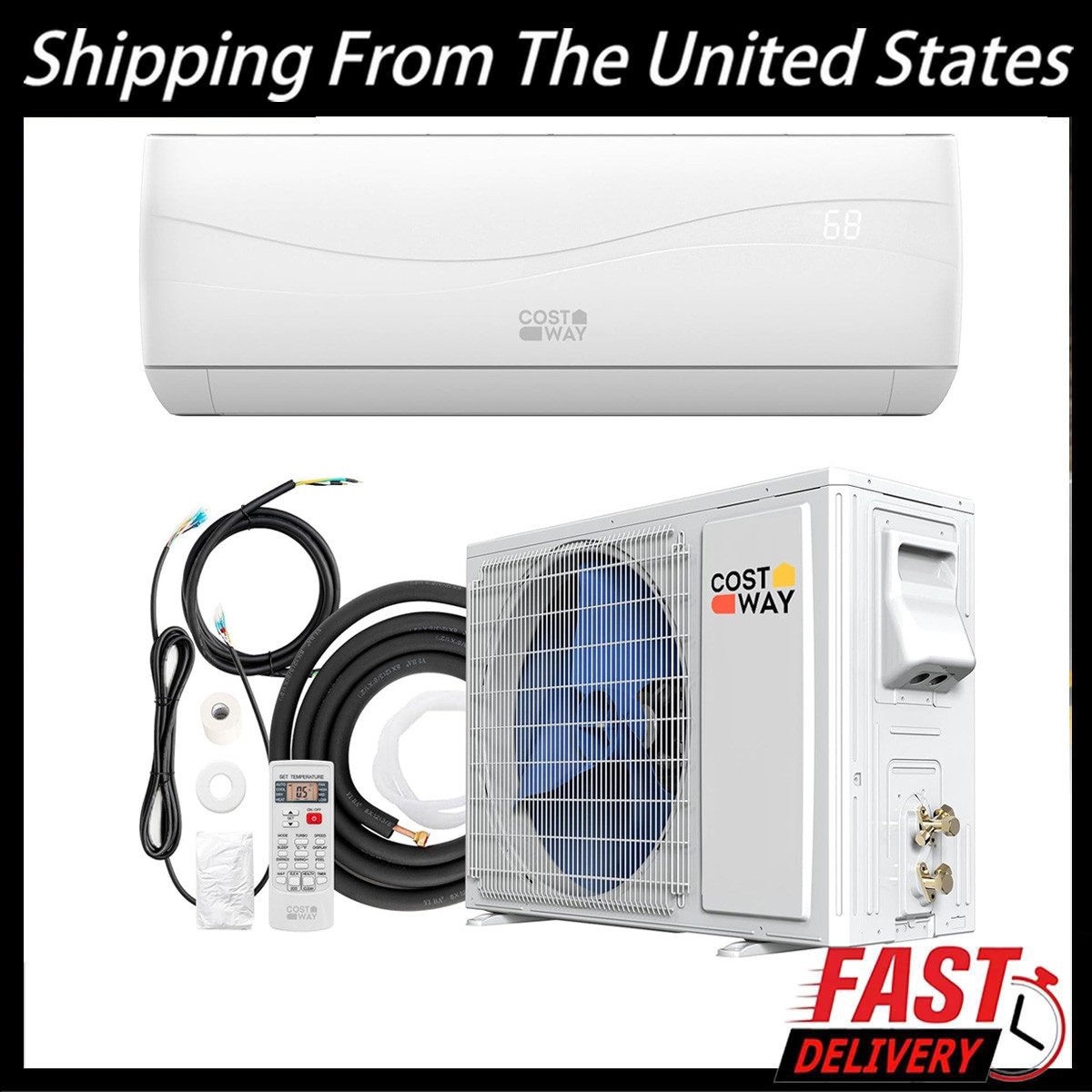 12000 BTU 22SEER Mini Split Air Conditioner Heat Pump 12K BTU Inverter AC 110V