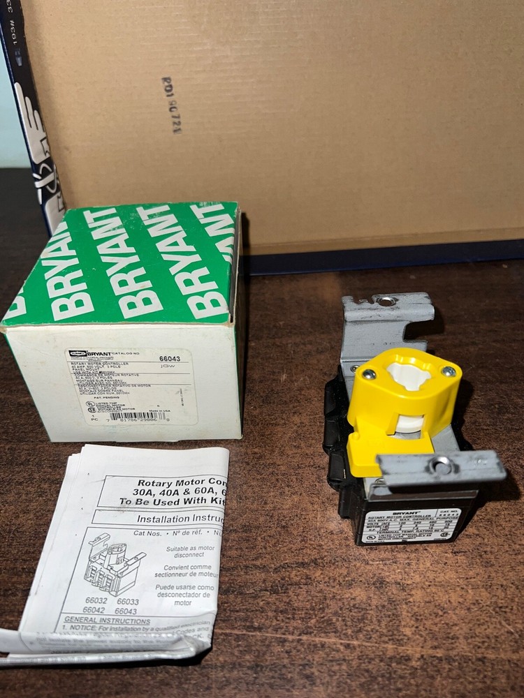NEW  BRYANT  66043  ROTARY MOTOR CONTROLLER 40 AMP  NO HANDLE
