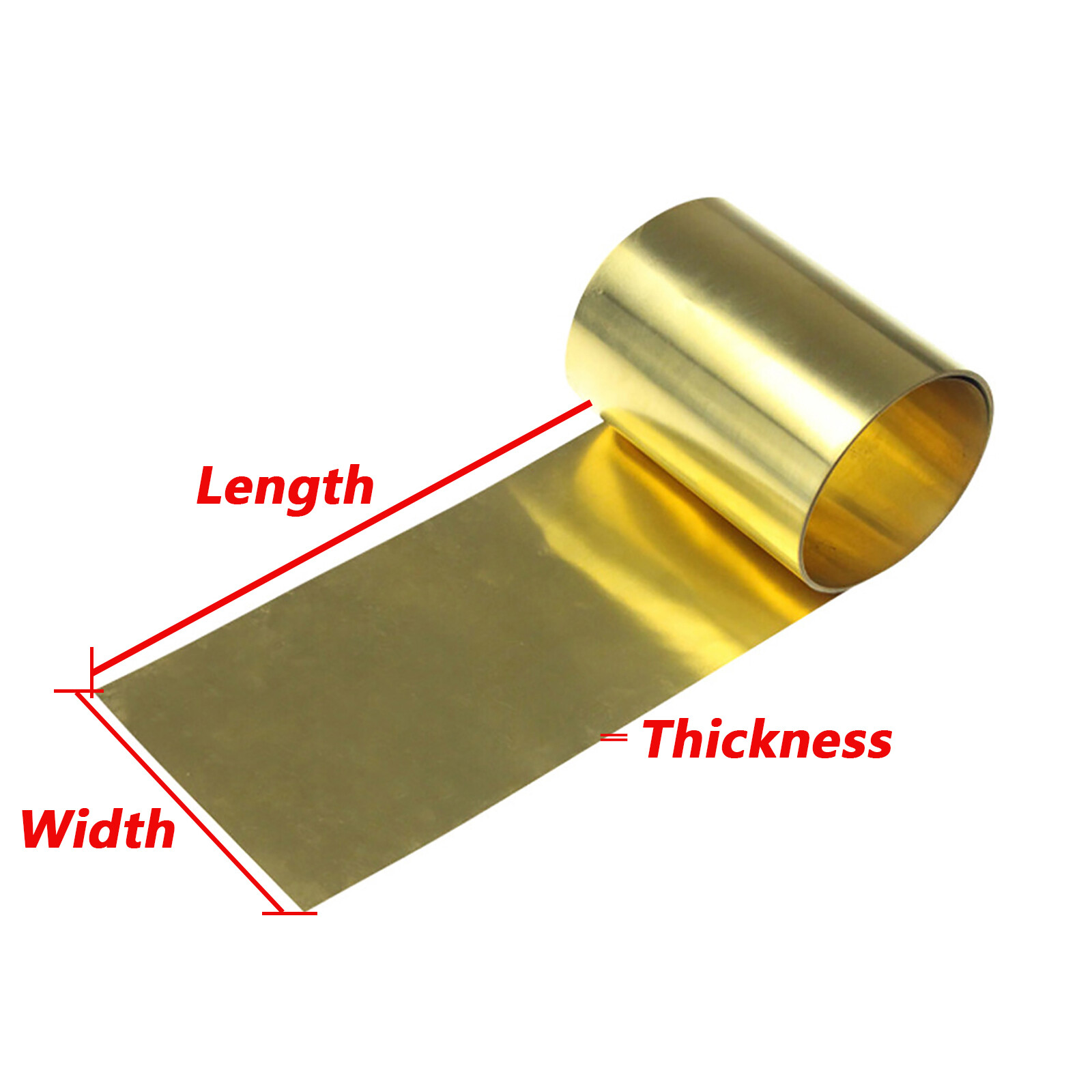 Brass Metal Sheet Roll Thickness 0.01mm-1mm Brass Foil Plate Strip Various Sizes
