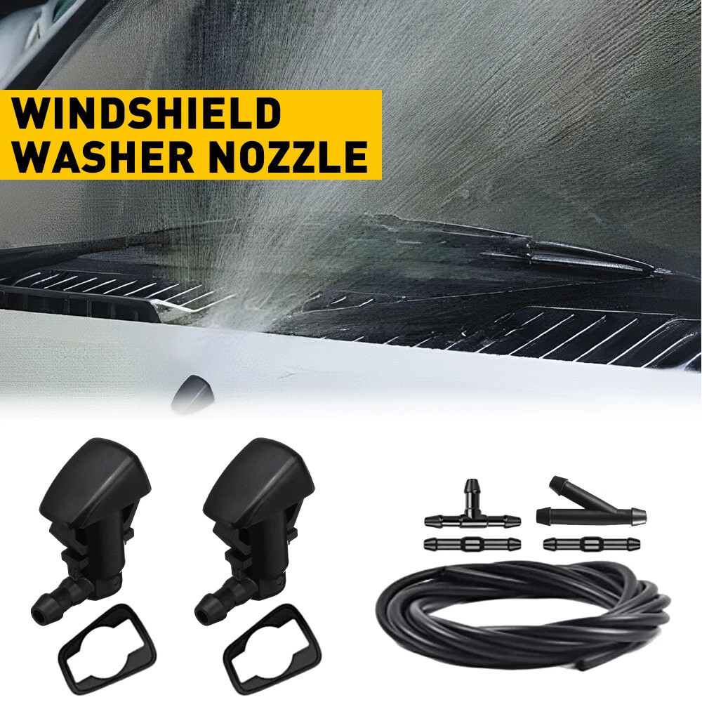 2PCS Windshield Washer Fluid Spray Jet Nozzle Kit Front For Ford Edge 2007-2010