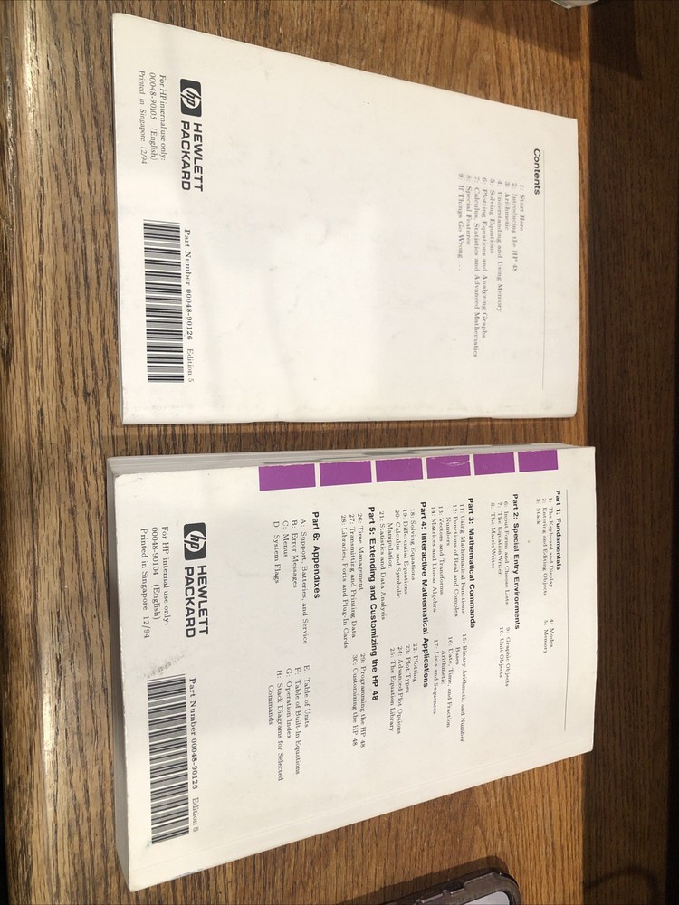 Hp 48g Series Advanced User's Reference Manuals. OEM. HP 48GX