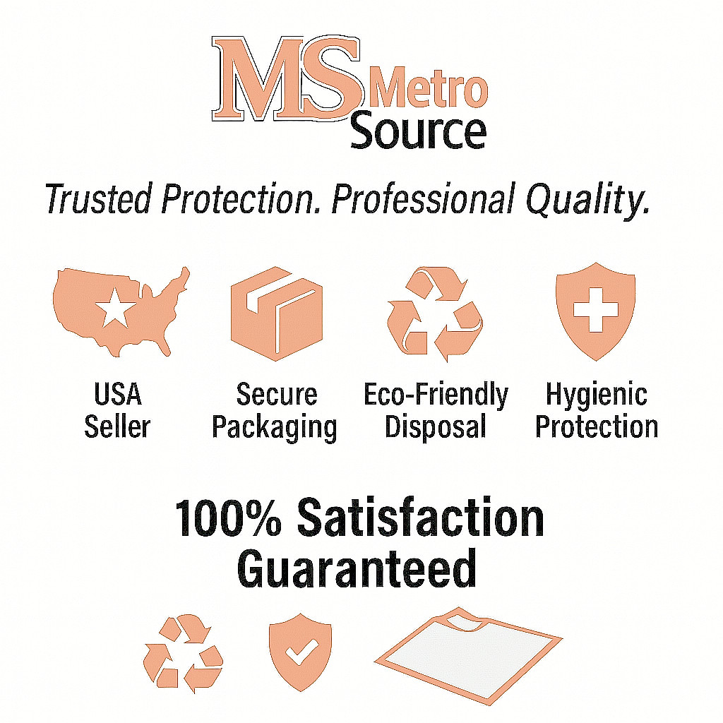 Metro Source 30x36 Disposable Underpads 100 Count | Incontinence Bed & Leakproof