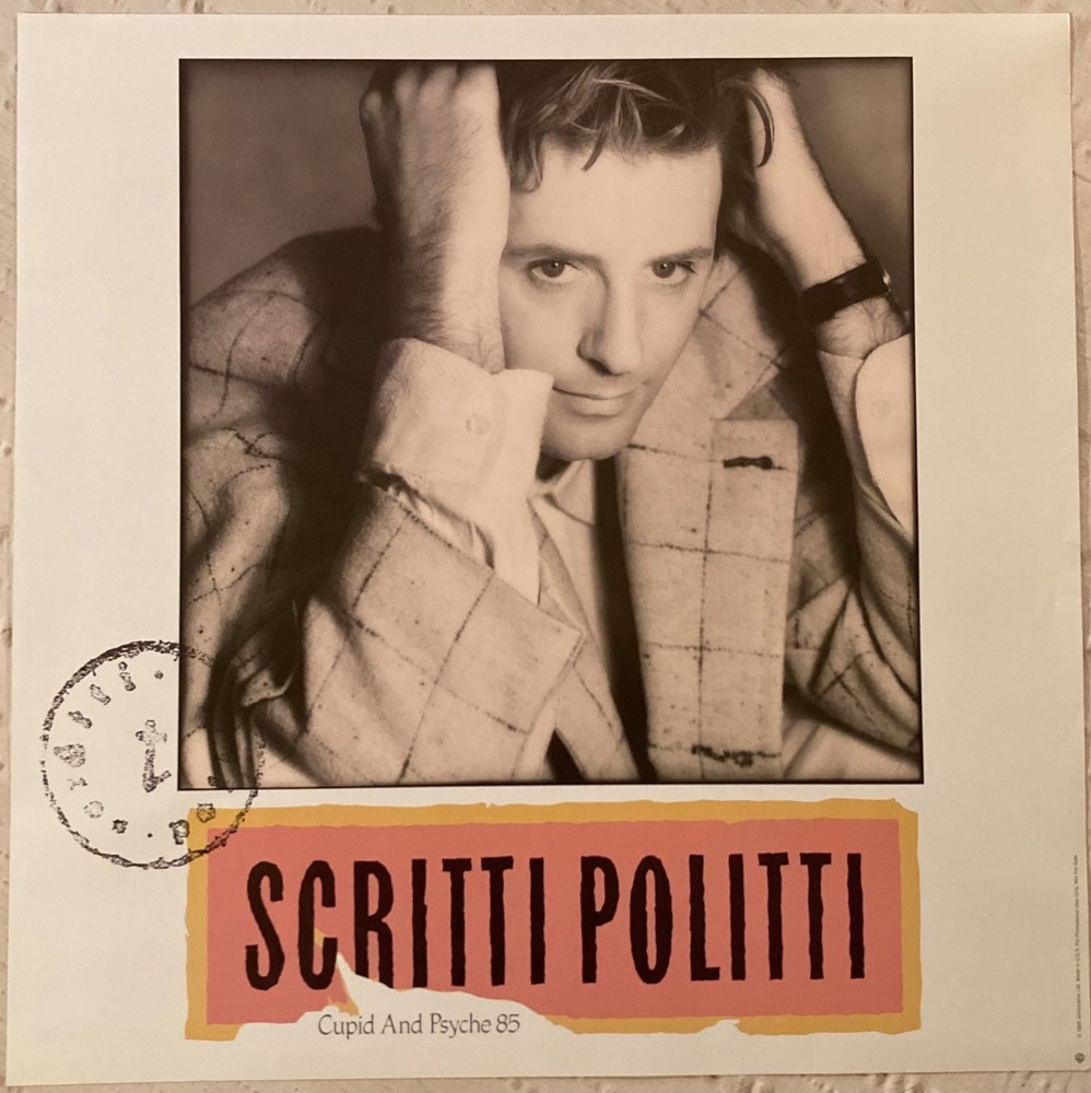 Scritti Politti 1985 Promo Poster Cupid And Psyche New Condition W