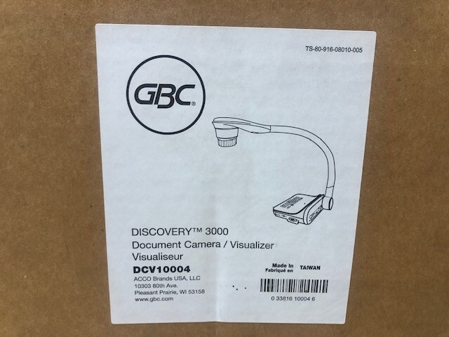 NEW GBC Discovery 3000 Document Camera (DVC10004)
