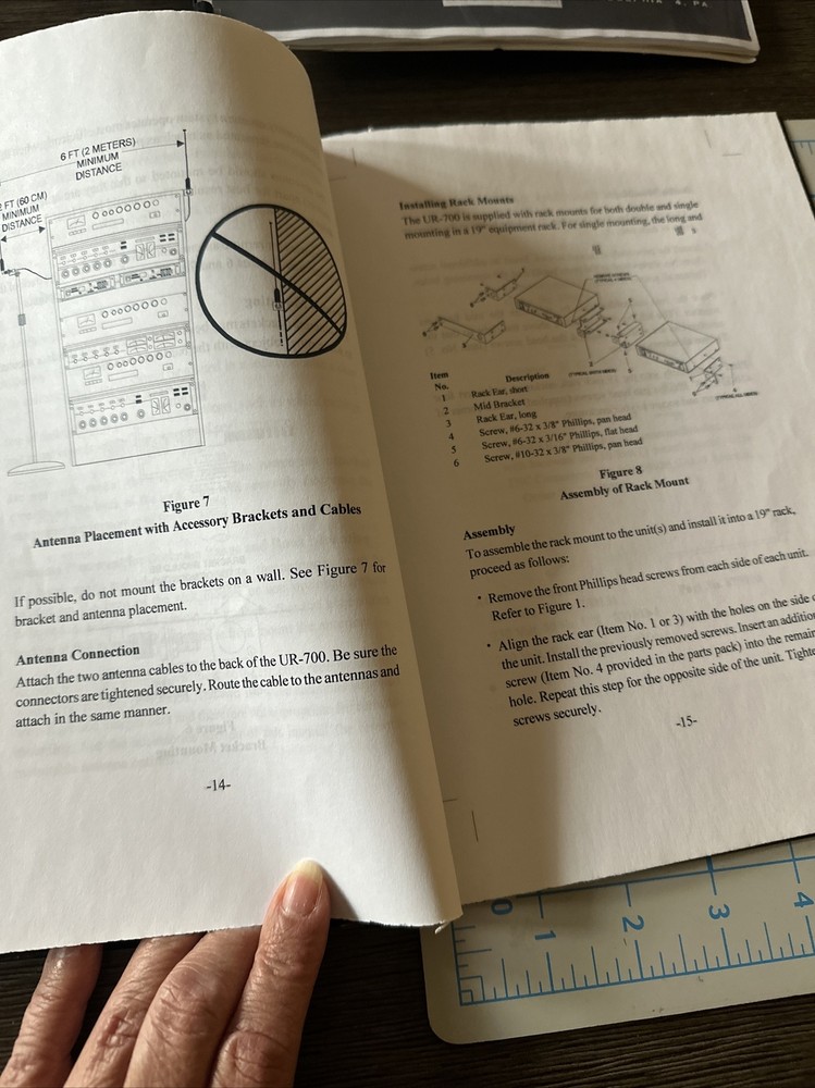 TELEX UR 700 UHF wireless microphone Manual Copy