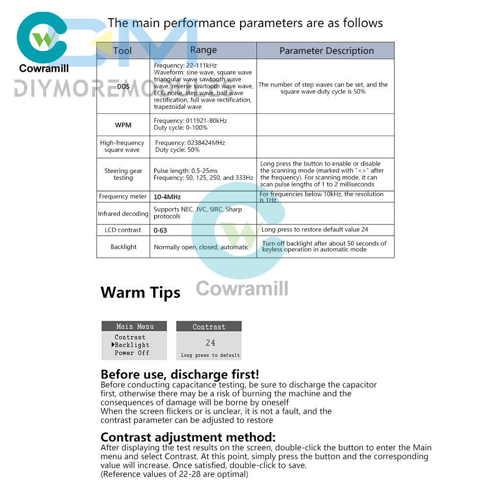 LCR-T4-MINI-Z LCD Transistor Tester Meter Diode Capacitance ESR Meter Servo test
