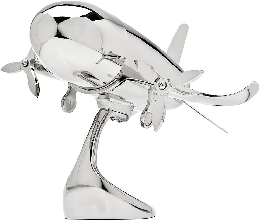 SILVER ART Airplane Shaker on Stand