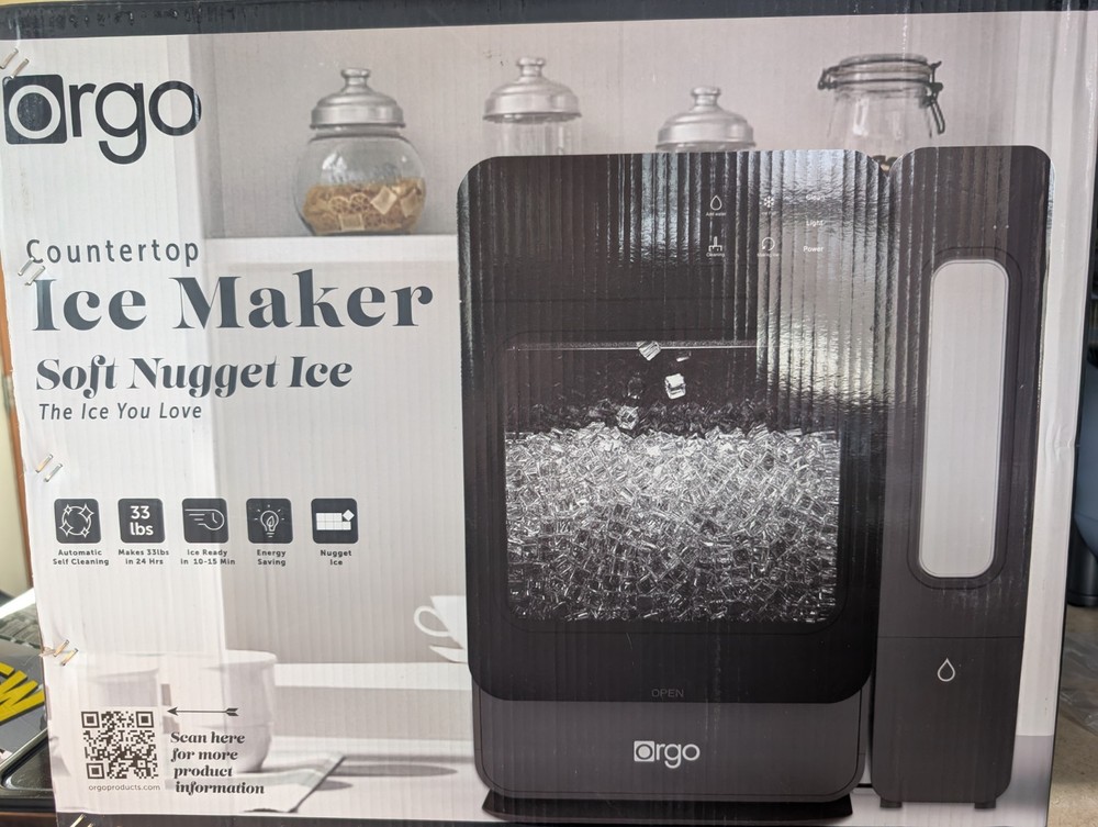 Orgo Sonic Countertop Ice Maker 33lb Black