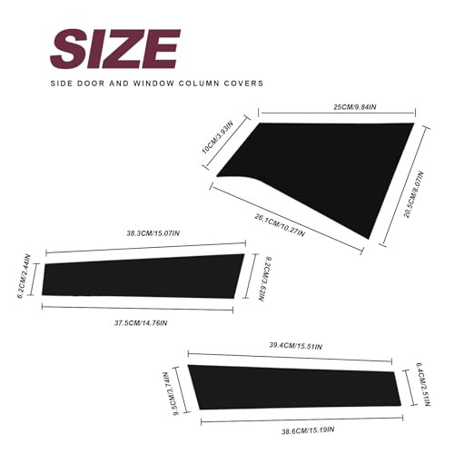 6pcs Gloss Black Window Pillar Post Covers - Compatible with 2016-2023 Chevy