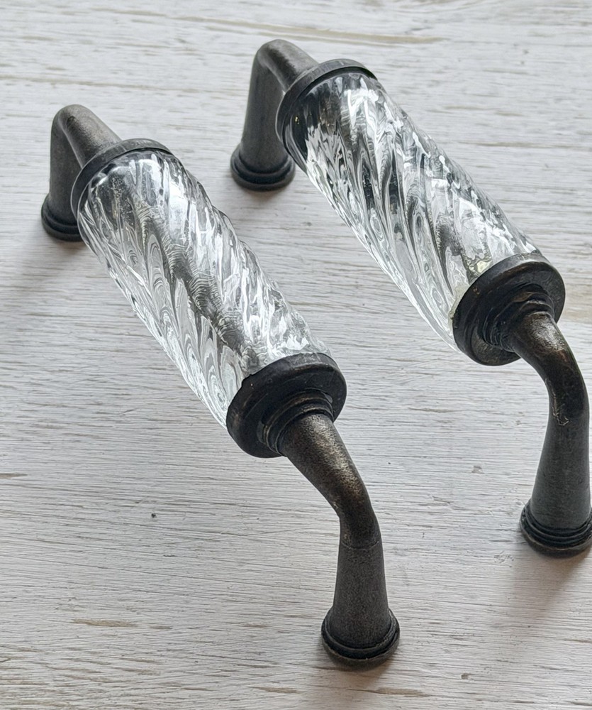 Antique Bronze Metal Drawer Pulls Handles Glass Cabinets Kitchen Door Knobs