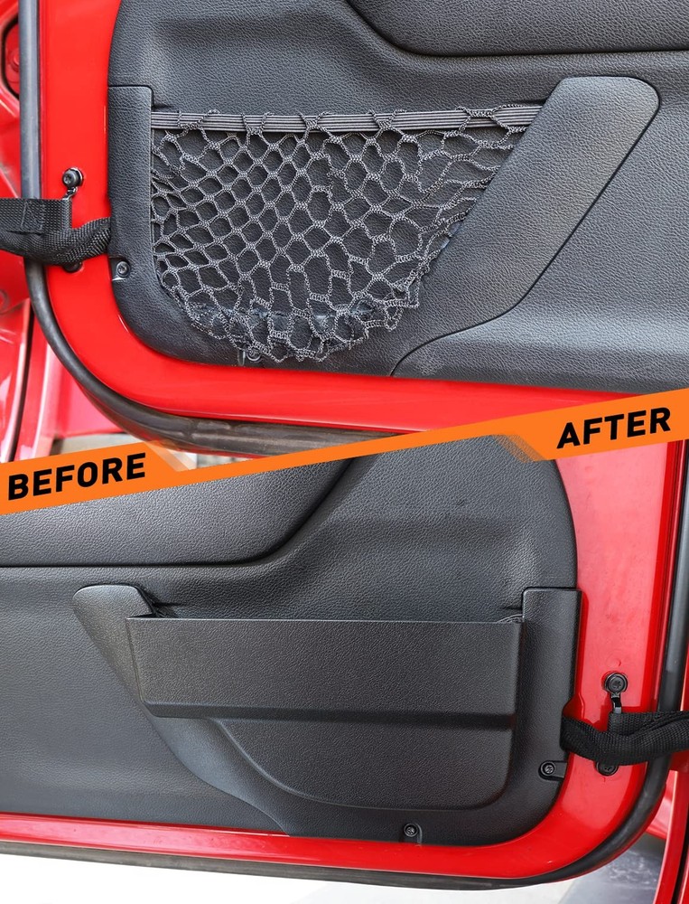 Front Door Storage Pockets Without Cup Holder Side Insert Box for 2011-2018 Jeep