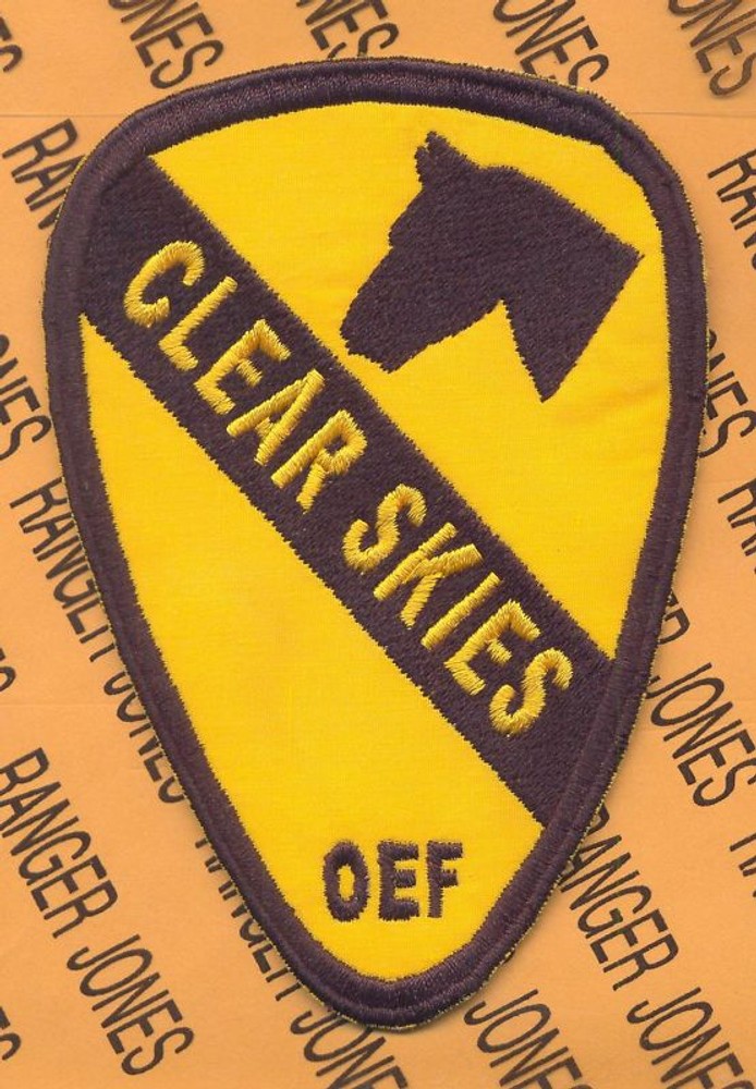 1st Cavalry Division Operation CLEAR SKIES OEF patch