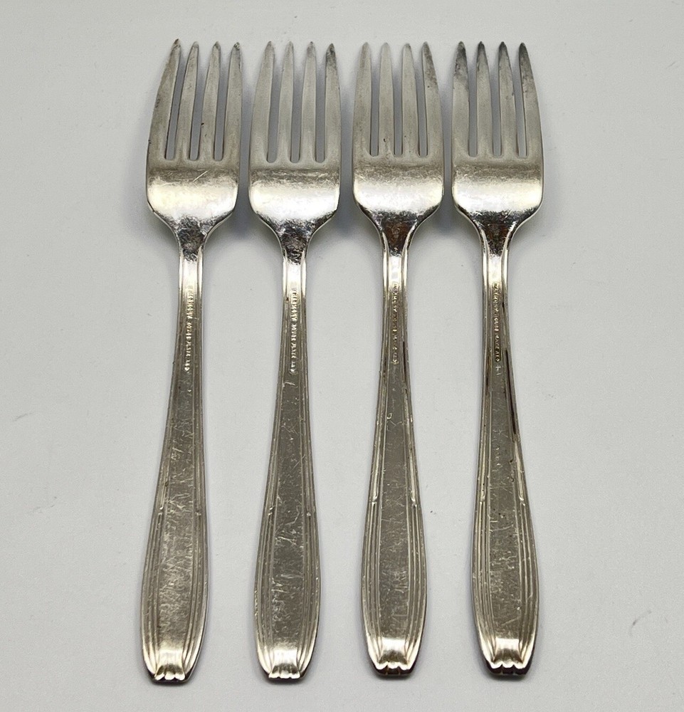 Harmony House Silverplate Serenade Dinner Fork Flatware Silverware 4Pc Set