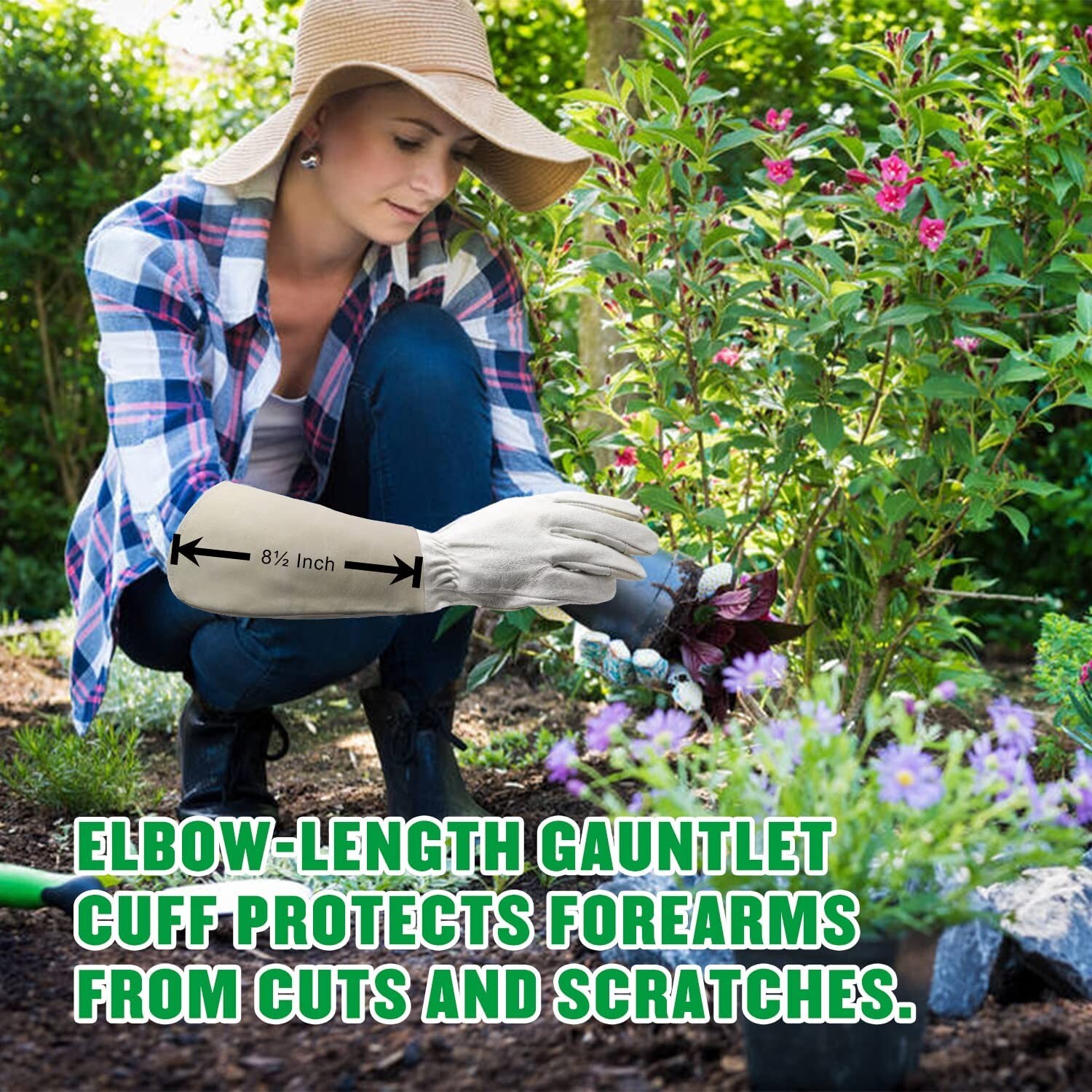 HANDLANDY Rose Pruning Gloves for Men & Women, Long Thorn Proof Gardening Gloves