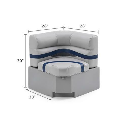 DeckMate 28" Corner Premium Pontoon Seats