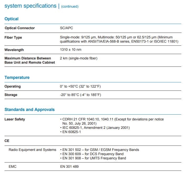 CORNING - W8-B8U - 8-PORT BASE UNIT MOBILE ACCESS - 8 x SC/APC optical - 1RF