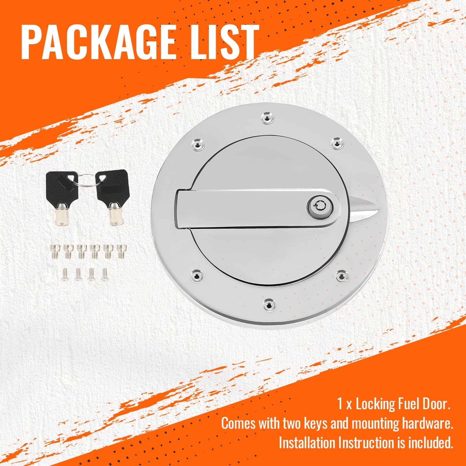 HECASA Locking Fuel Door Compatible with 2003-2010 Hummer H3 and H3T Gas Cap